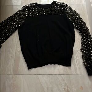 lace sleeve shirt gold flowe lace